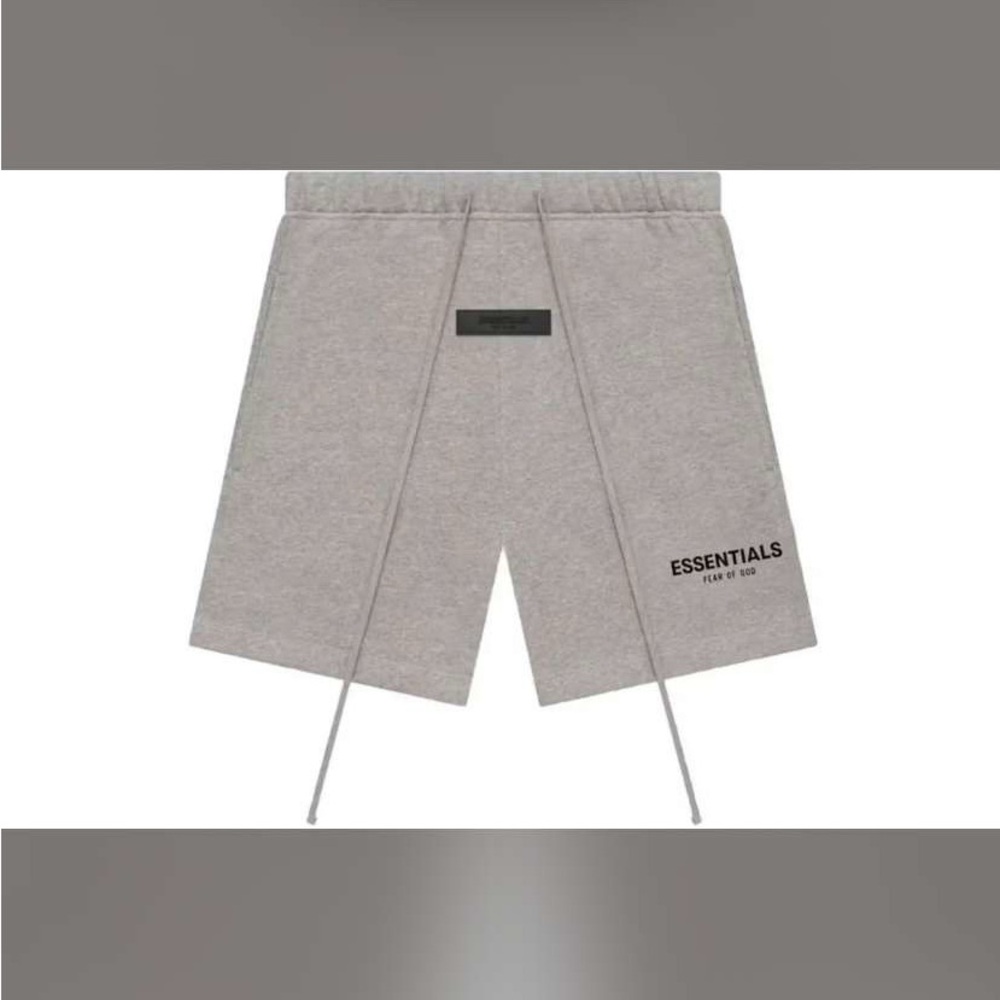 Essentials Gray Athletic Shorts with Elastic Waistband